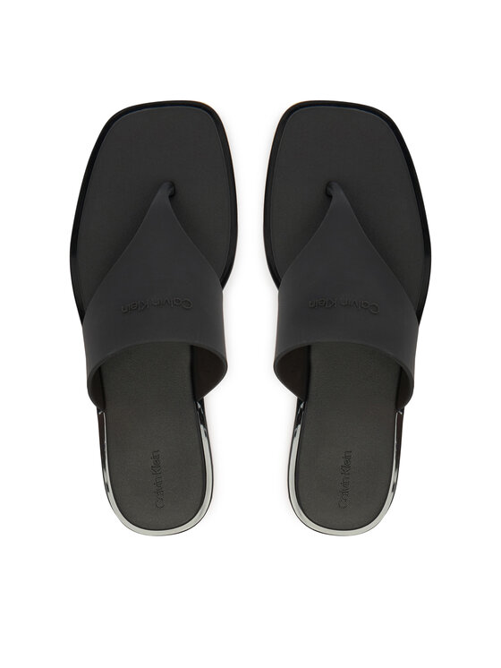 Calvin Klein Japonki Jelly Sandal Thong Mat Tran Tpu HW0HW02964 Czarny