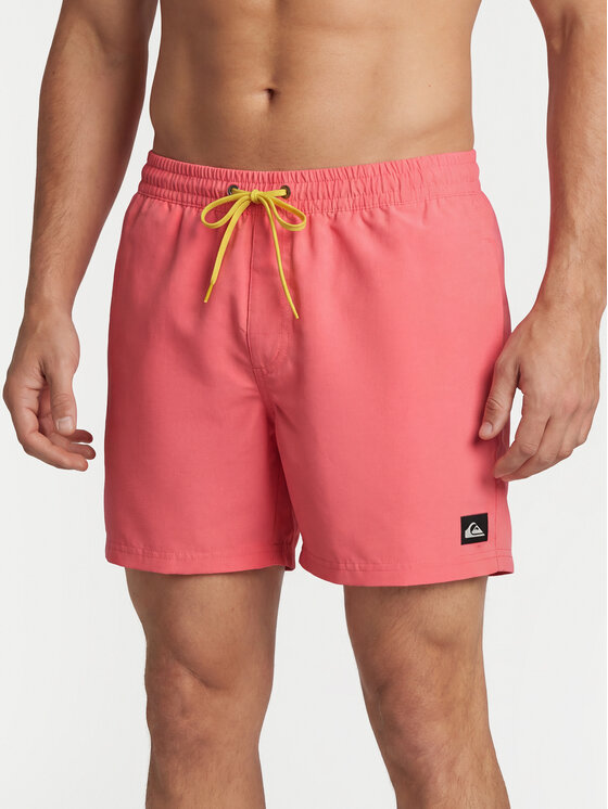 Quiksilver Szorty kąpielowe Everyday Solid Volley 15 EQYJV04120 Koralowy Regular Fit