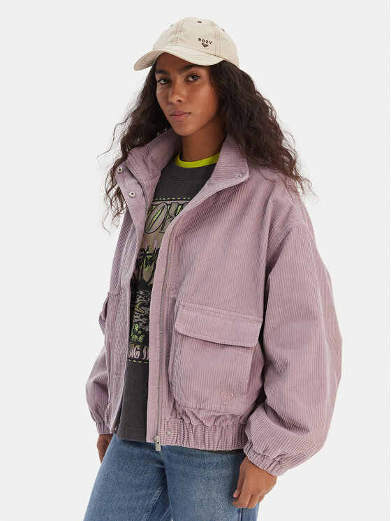 Roxy Kurtka przejściowa Slow Song II ERJJK03646 Fioletowy Relaxed Fit