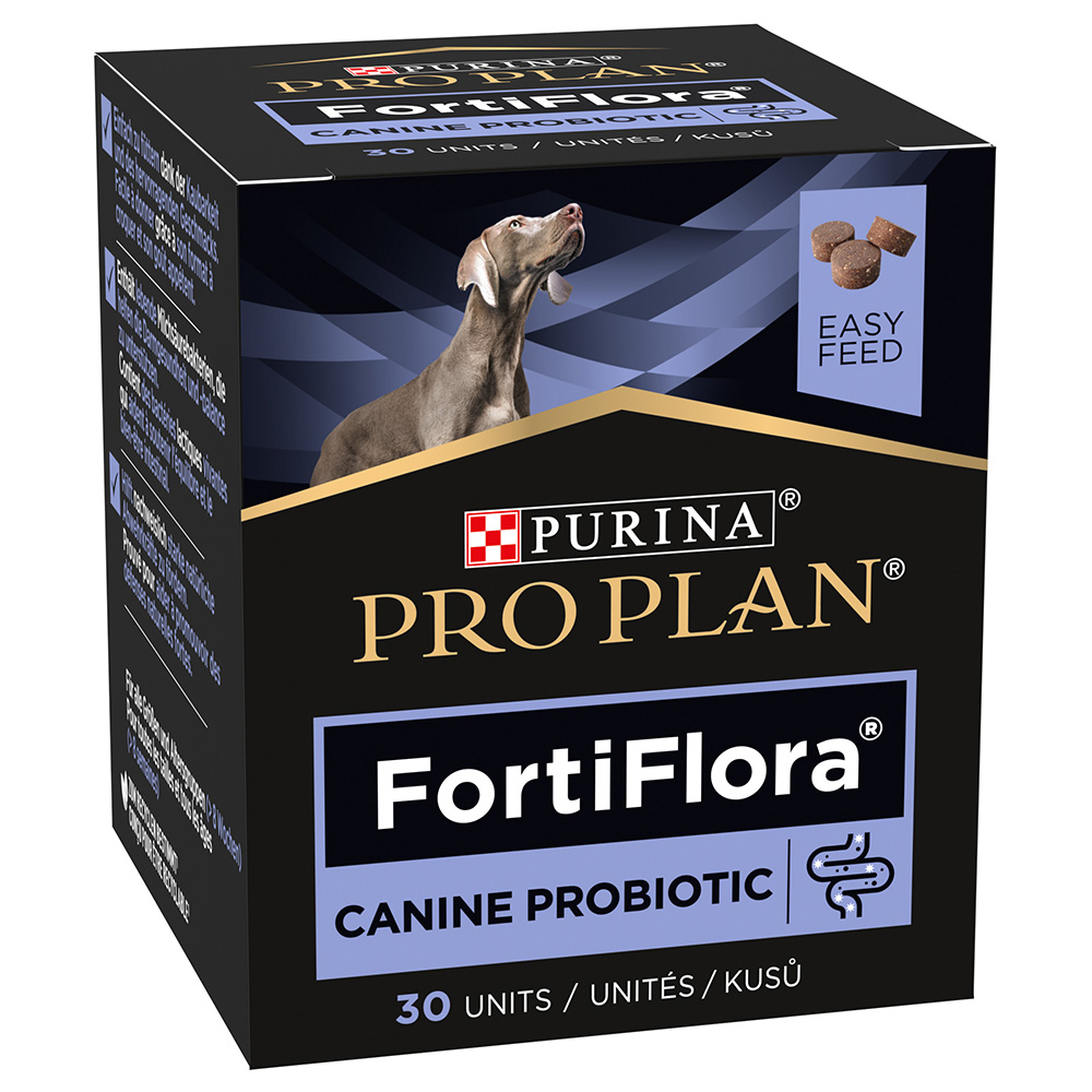 2 x 30 g PURINA PRO PLAN Fortiflora Canine Probiotic, suplement dla psa w super cenie! - Kostki do żucia, 60 g (2 x 30 szt.)