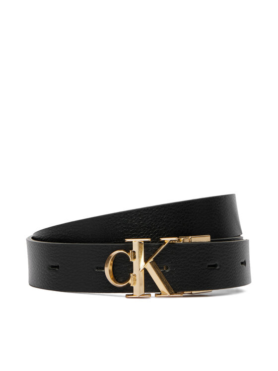 Calvin Klein Pasek Damski Facet Ck 25Mm Pebble Rev/Adj LV04F7044G Czarny