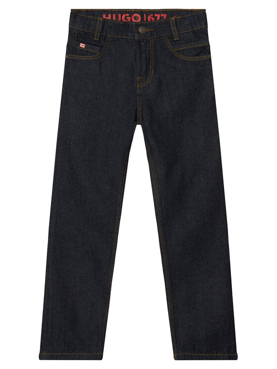 HUGO Jeansy G00983 S Granatowy Regular Fit