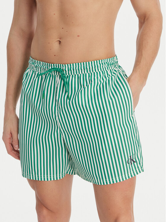 Calvin Klein Swimwear Szorty kąpielowe LV00N61045 Zielony