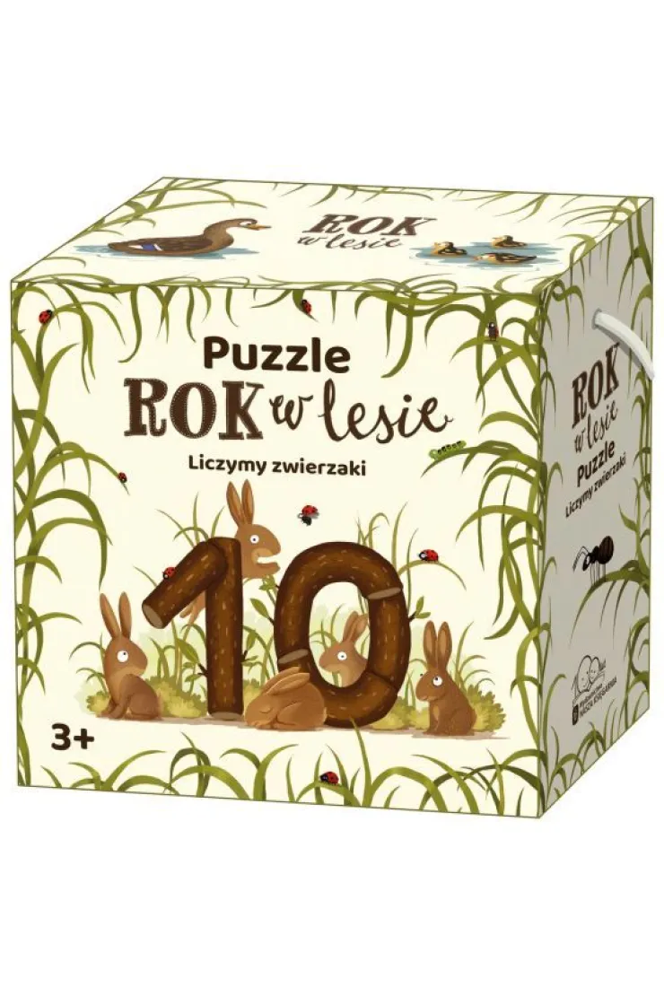 Puzzle Rok w lesie. Liczymy zwierzaki