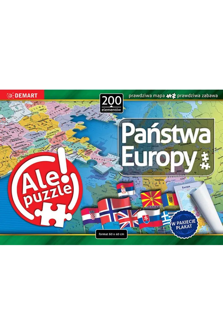 Puzzle 200 el. Państwa Europy