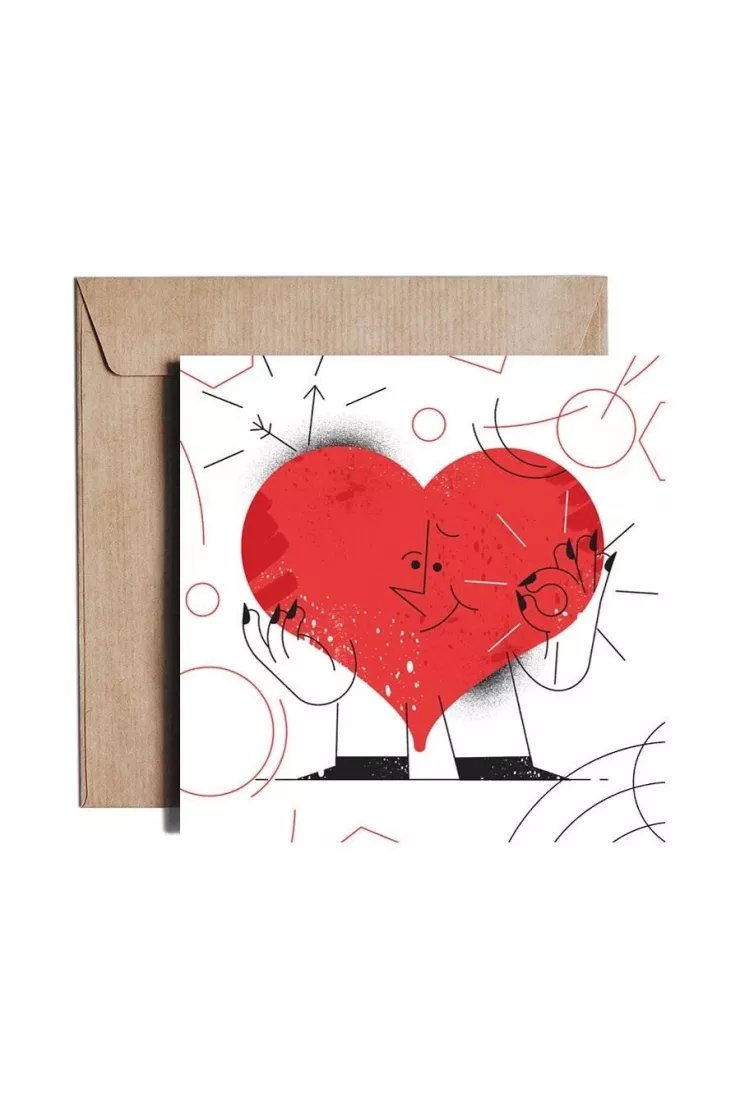 Karnet kwadratowy Heart Monster JST07