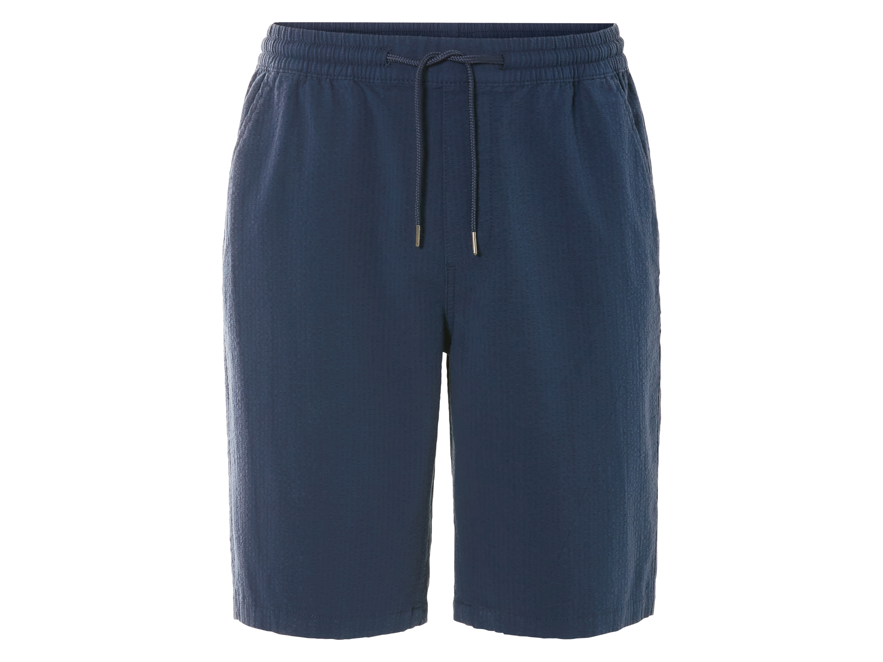 LIVERGY® Szorty męskie z bawełną seersucker (Granatowy, XL (56/58))