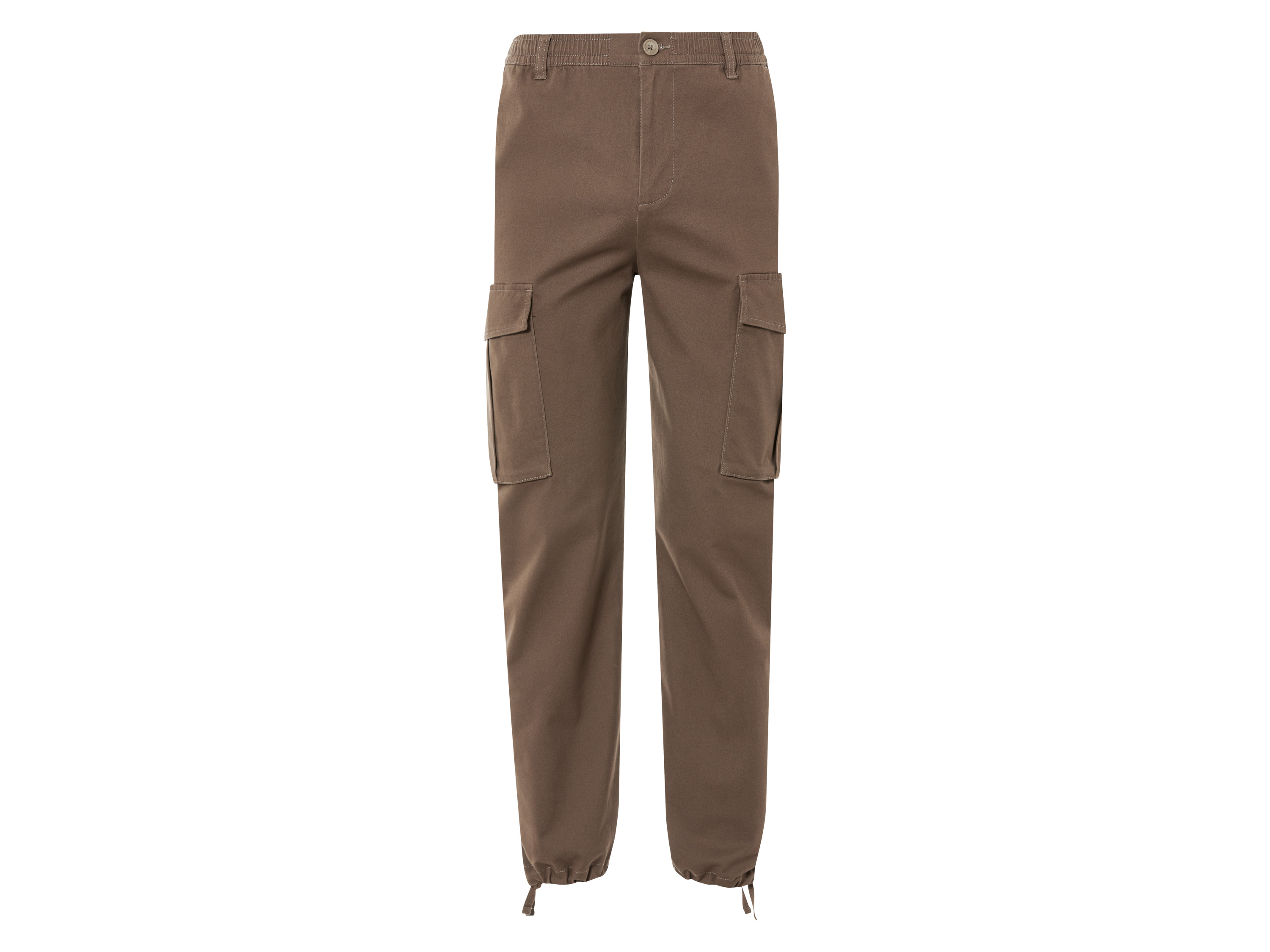 LIVERGY® Spodnie cargo męskie z bawełny (Brązowy, M (48/50))