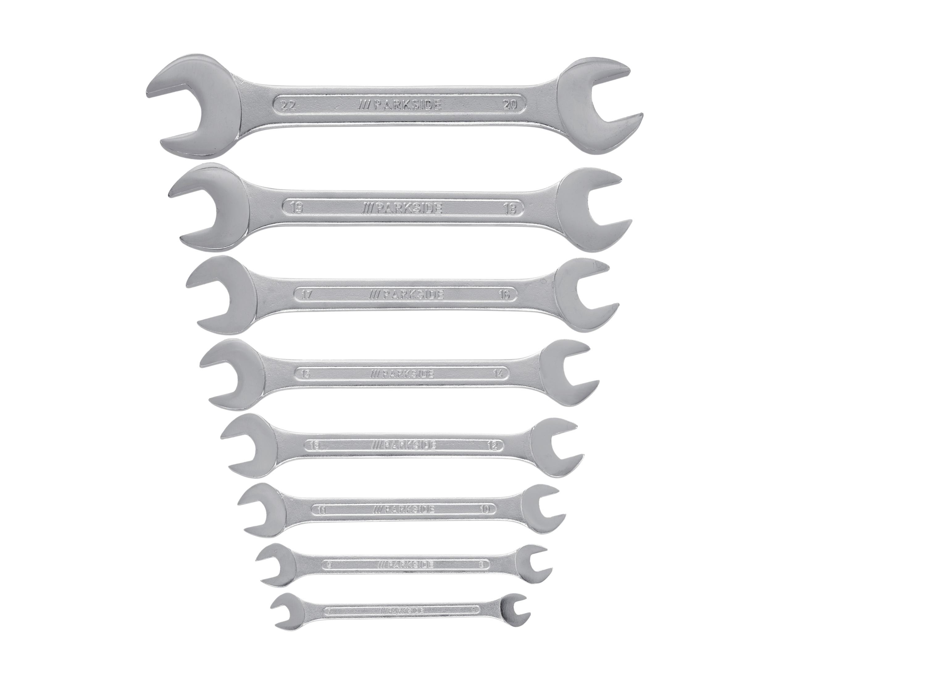 PARKSIDE® Zestaw 8 kluczy płaskich, oczkowych lub płasko-oczkowych (Klucz płaski) miniaturka