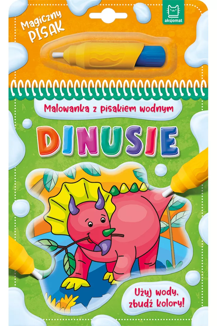 Dinusie. Malowanka z pisakiem wodnym