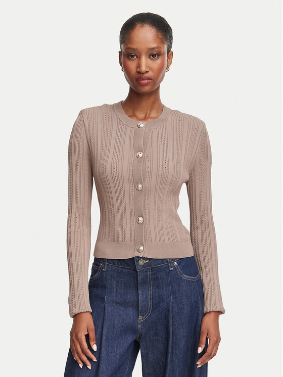 Guess Kardigan W6YR26 Z0973 Beżowy Regular Fit