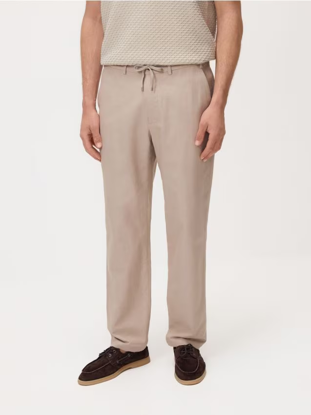 Reserved - Spodnie chino regular fit - beżowy