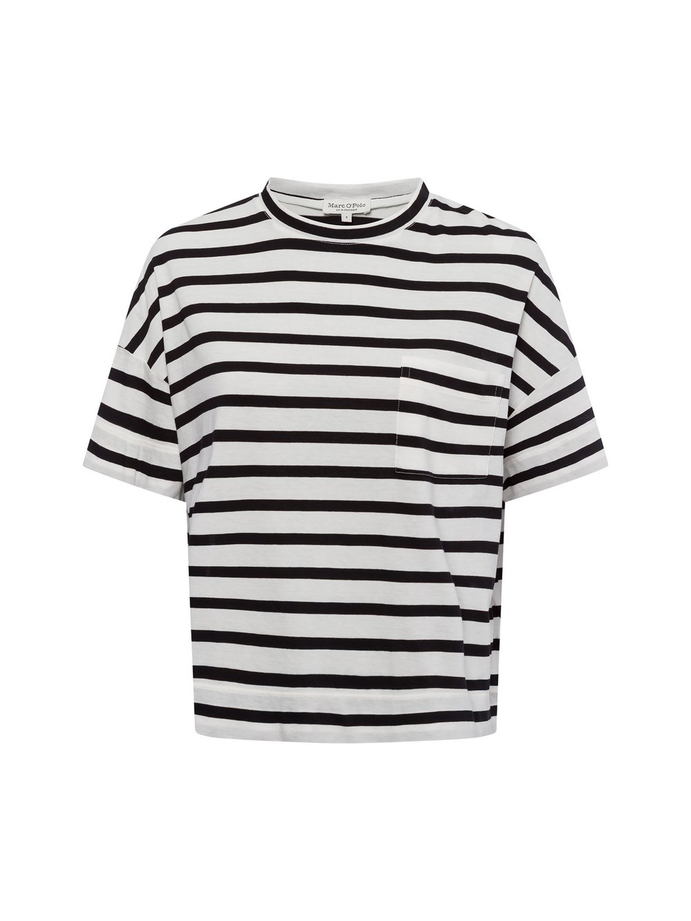Marc O'Polo Koszulka damska Kobiety Bawełna czarny|biały, XL