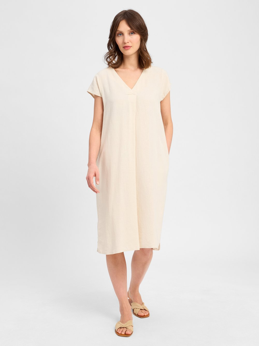 soyaconcept® Sukienka damska z lnem - SC-Ina 59 Kobiety len beżowy, XL