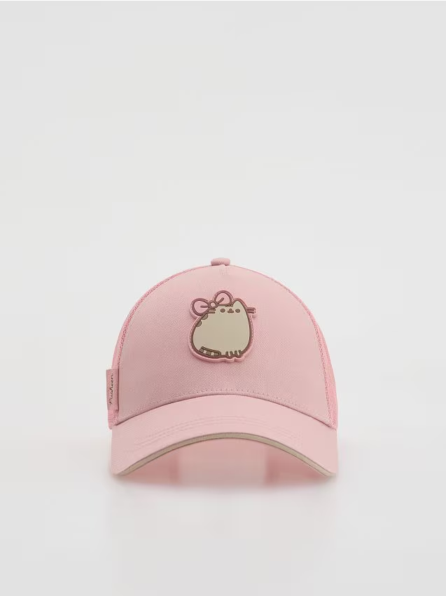 Reserved - Czapka Pusheen - pastelowy róż