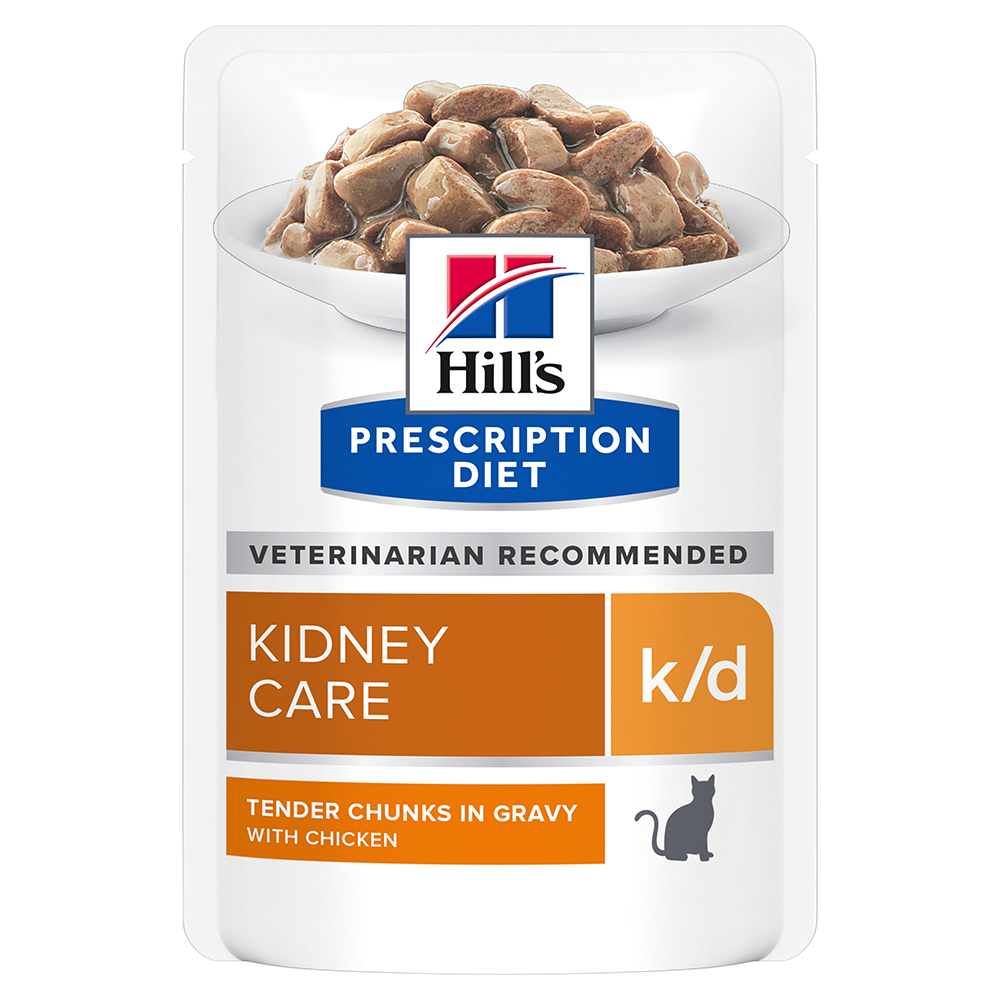 25% taniej! Hill's Prescription Diet, karma mokra dla kota, 12 x 85 g / 24 x 82 g / 24 x 156 g - k/d Kidney Care, kurczak, 12 x 85 g