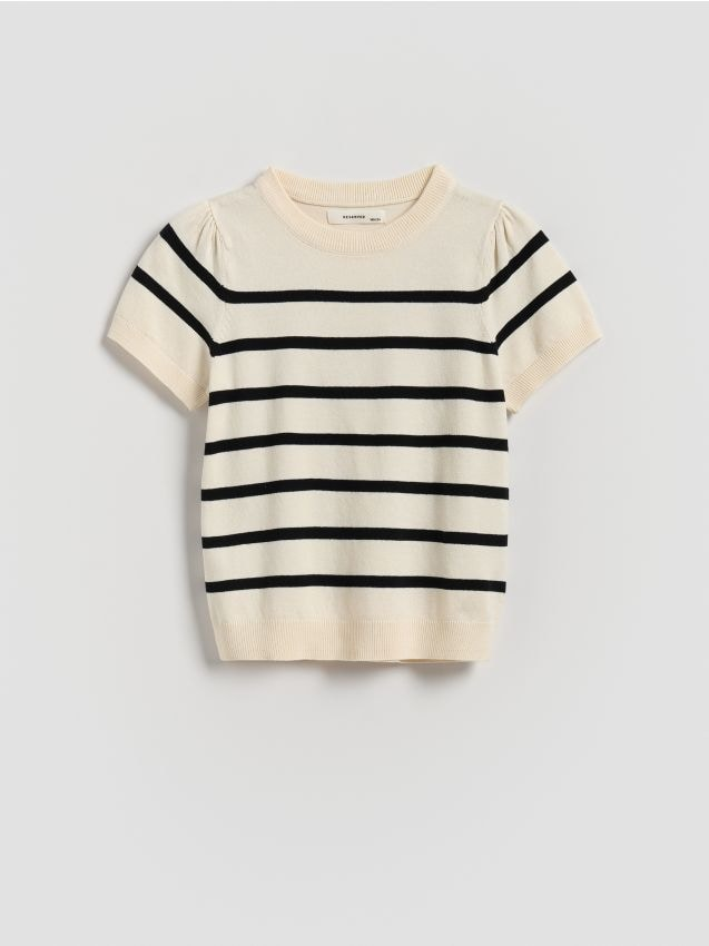 Reserved - Sweter z krótkim rękawem - wielobarwny
