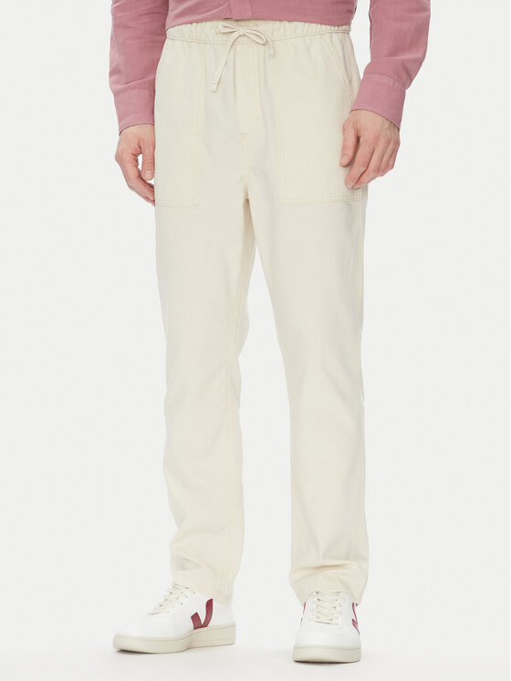 Lee Spodnie materiałowe Utility 112364005 Beżowy Straight Fit