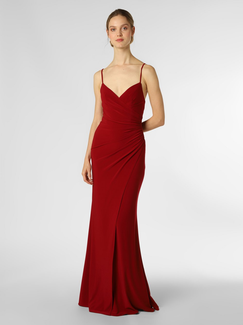 Luxuar Fashion Damska sukienka wieczorowa Kobiety czerwony jednolity, 44