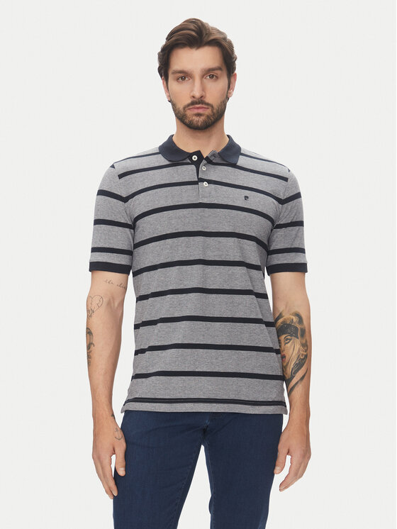 Pierre Cardin Polo C5 21414.2115 Granatowy Slim Fit