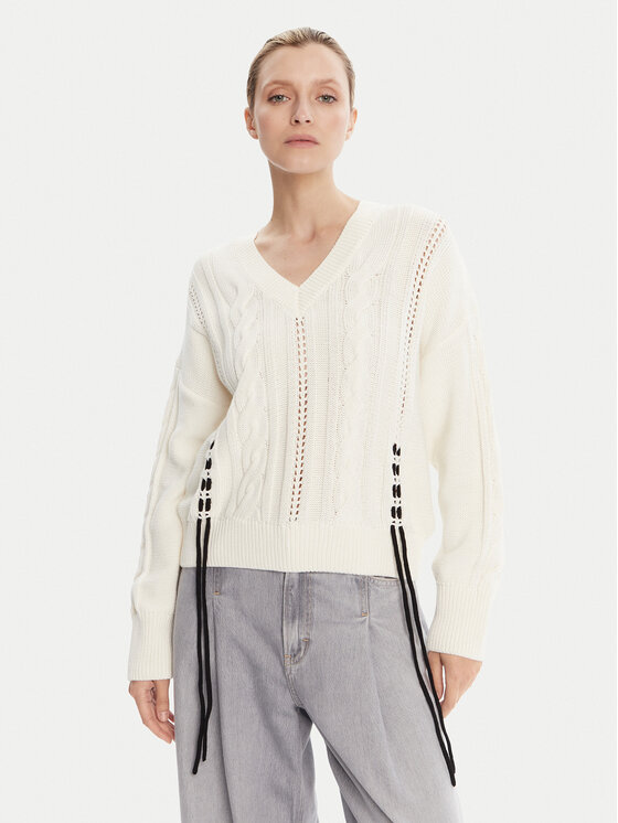BOSS Sweter C_Fangallo 50545875 Beżowy Regular Fit