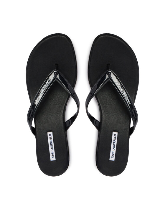 KARL LAGERFELD Japonki Jelly Heel KL83006 Czarny