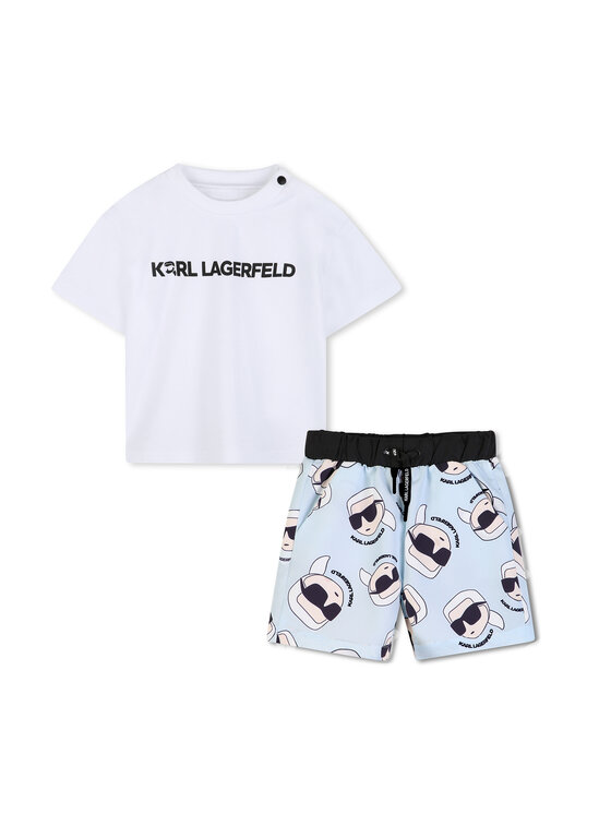Karl Lagerfeld Kids Komplet t-shirt i spodenki Z31067 Kolorowy Regular Fit