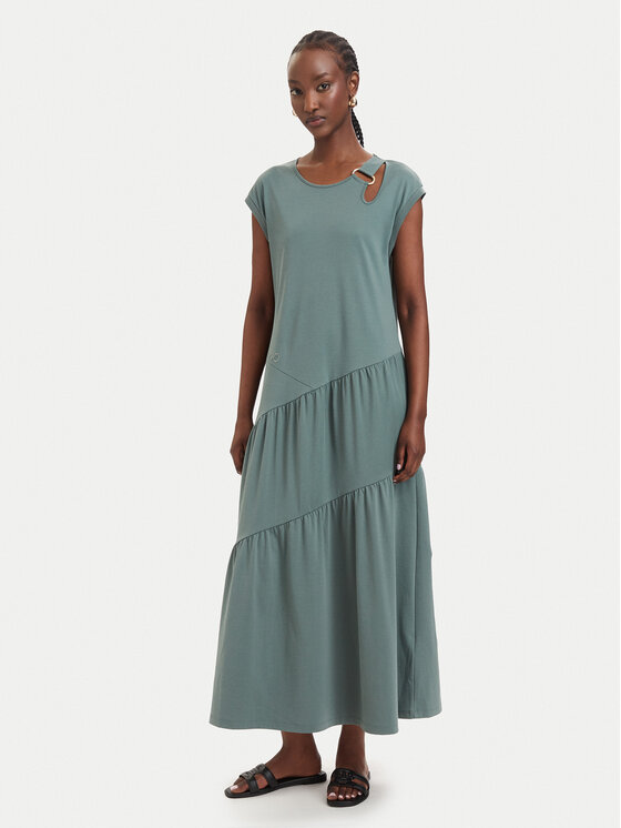 Liu Jo Sport Sukienka codzienna TA6237 J3855 Zielony ciemny Relaxed Fit