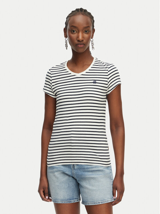 G-Star Raw T-Shirt Eyben D24533-D244 Biały Regular Fit