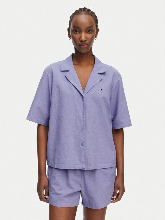 Tommy Hilfiger Piżama UW0UW06505 Fioletowy jasny Regular Fit