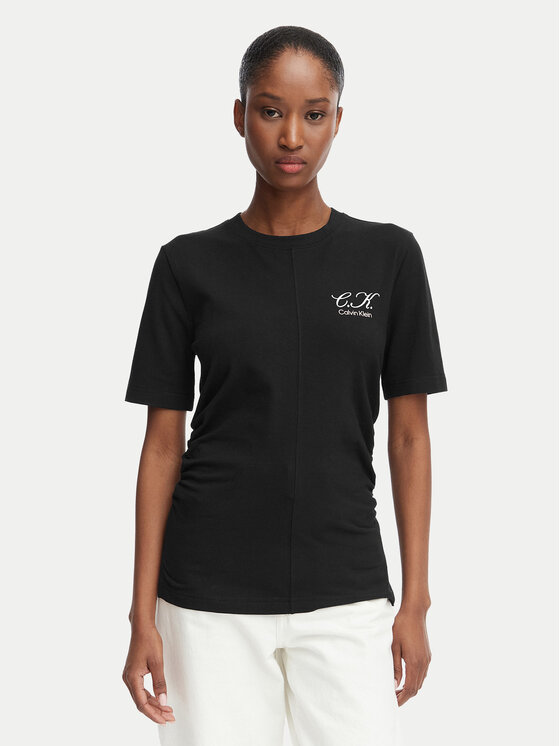 Calvin Klein Jeans T-Shirt LV047G808G Czarny Slim Fit