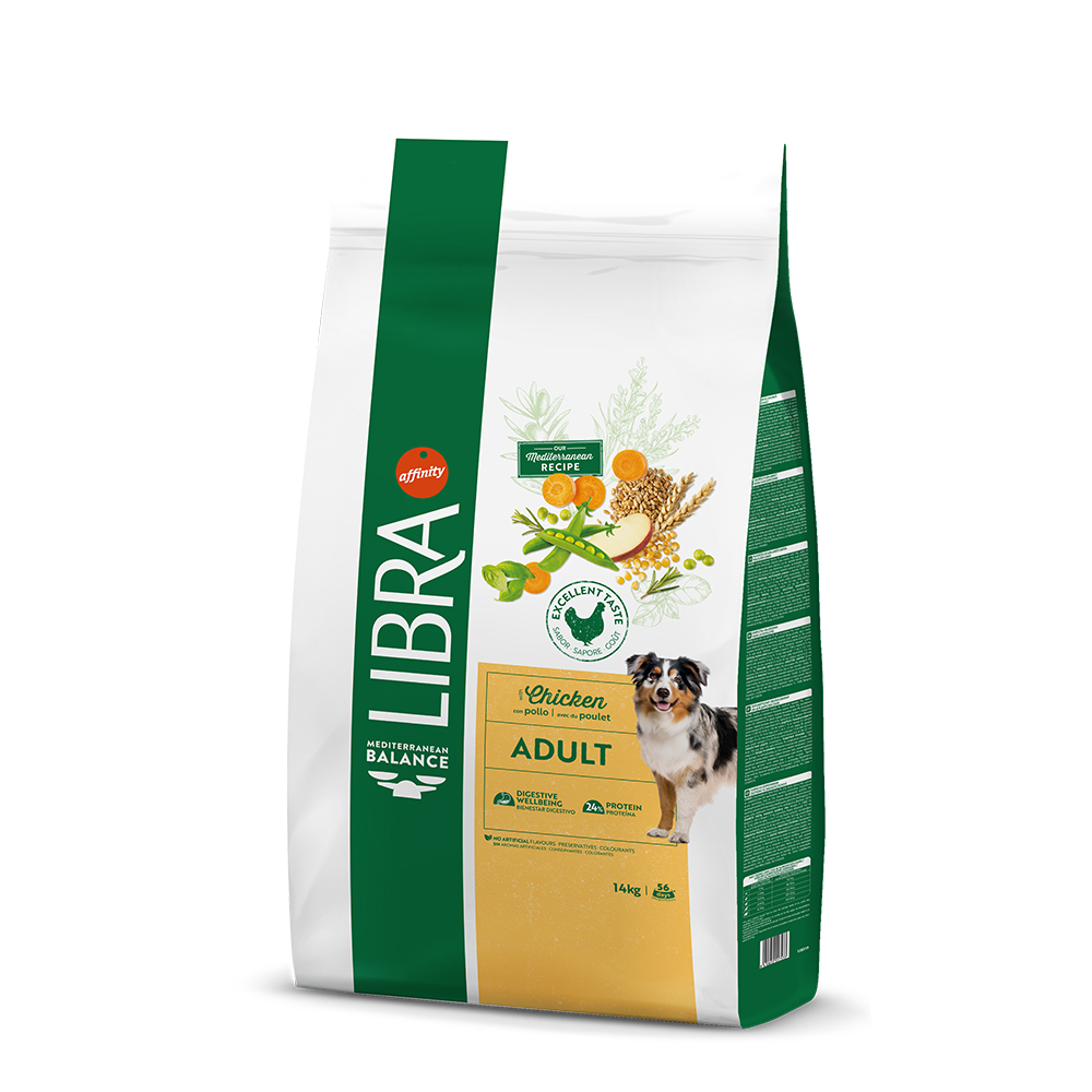 15% taniej! Libra, karma sucha, 2 x 12 kg / 2 x 14 kg - Adult, kurczak, 2 x 14 kg
