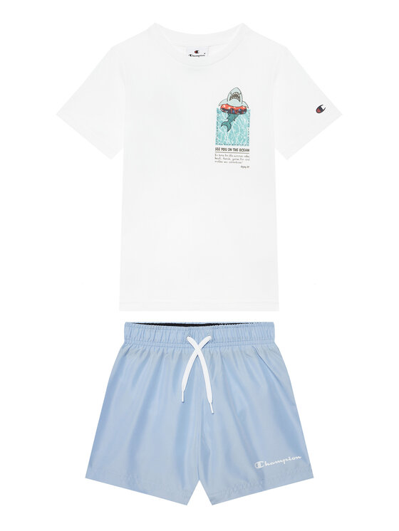 Champion Komplet t-shirt i spodenki 307063 Niebieski Regular Fit miniaturka