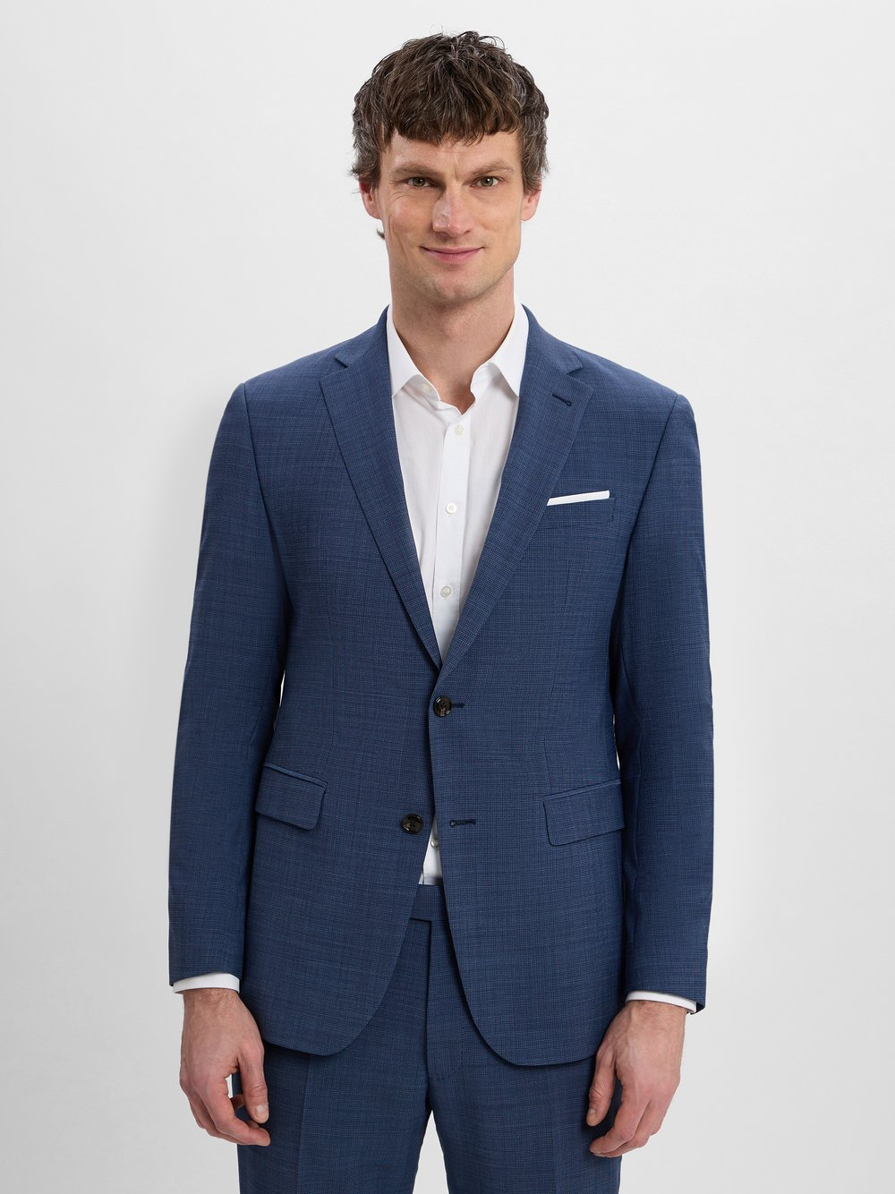 JOOP! Męska marynarka garniturowa z zawartością wełny - Modern Fit Mężczyźni Modern Fit niebieski, 60