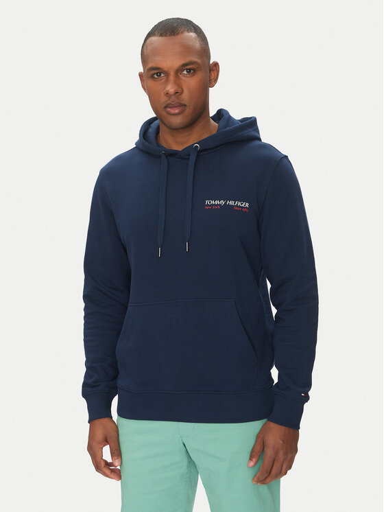 Tommy Hilfiger Bluza Color Photo MW0MW39151 Granatowy Regular Fit