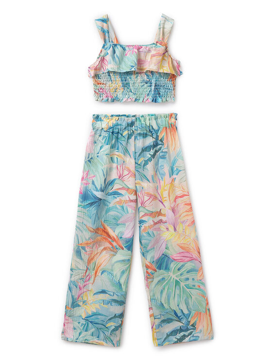 Mayoral Komplet top i spodnie 6542 Kolorowy Relaxed Fit