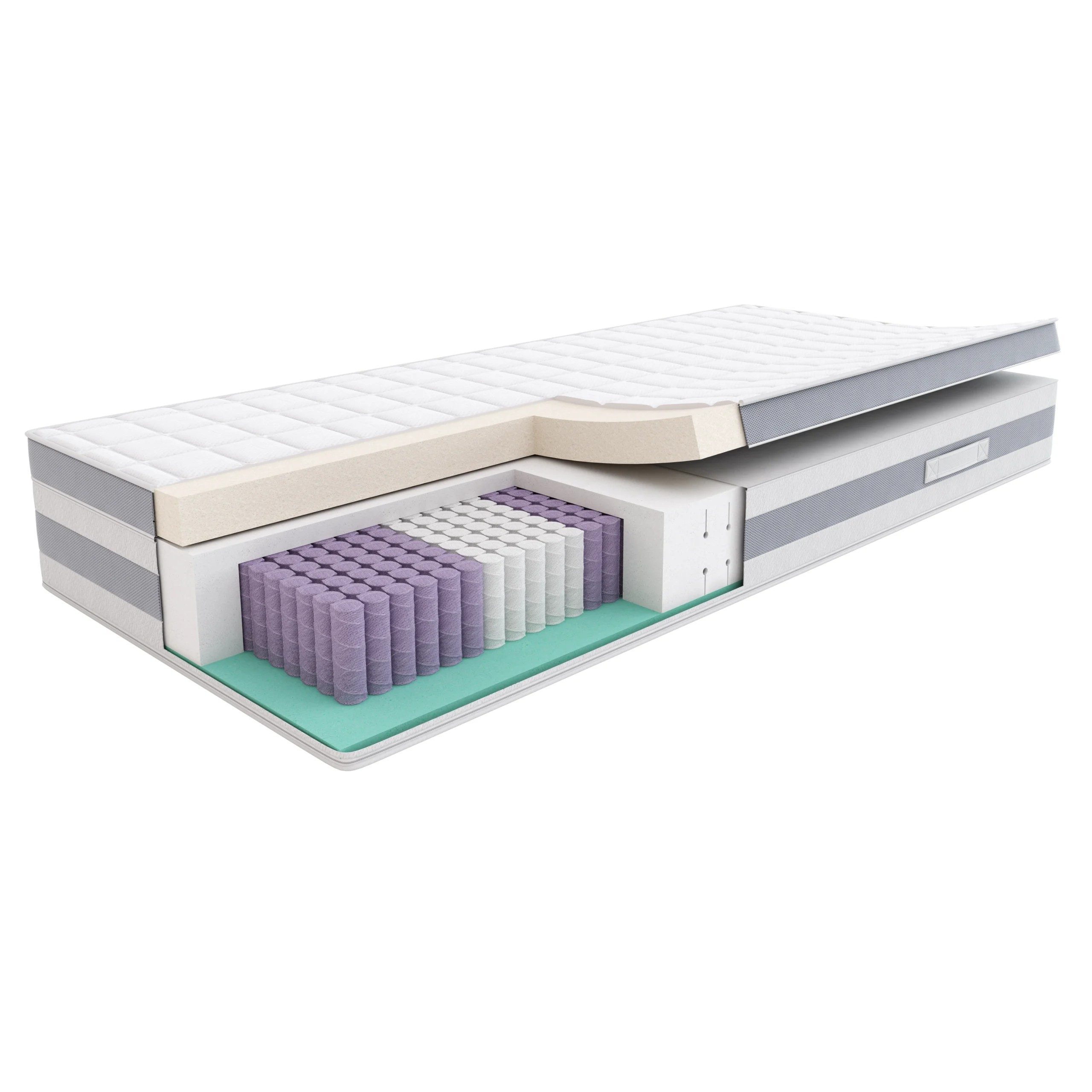 Materac Hybrid Supreme Plus SleepMed 140x200 cm sprężyny Multipocket, wyrób medyczny, H3/H4 średnio twardy/twardy