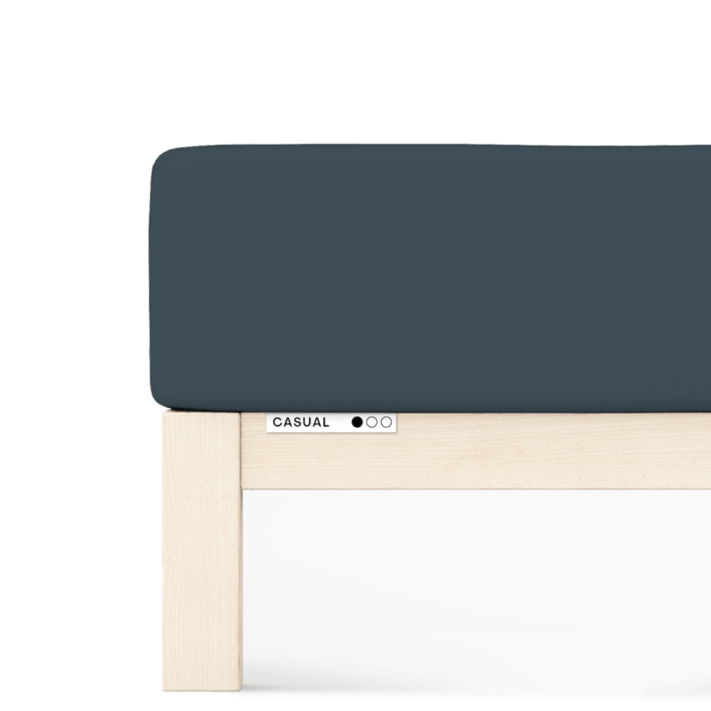Prześcieradło Schlafgut Casual 90x190 - 100x200cm Gray Deep 556 bawełna, antyalergiczny
