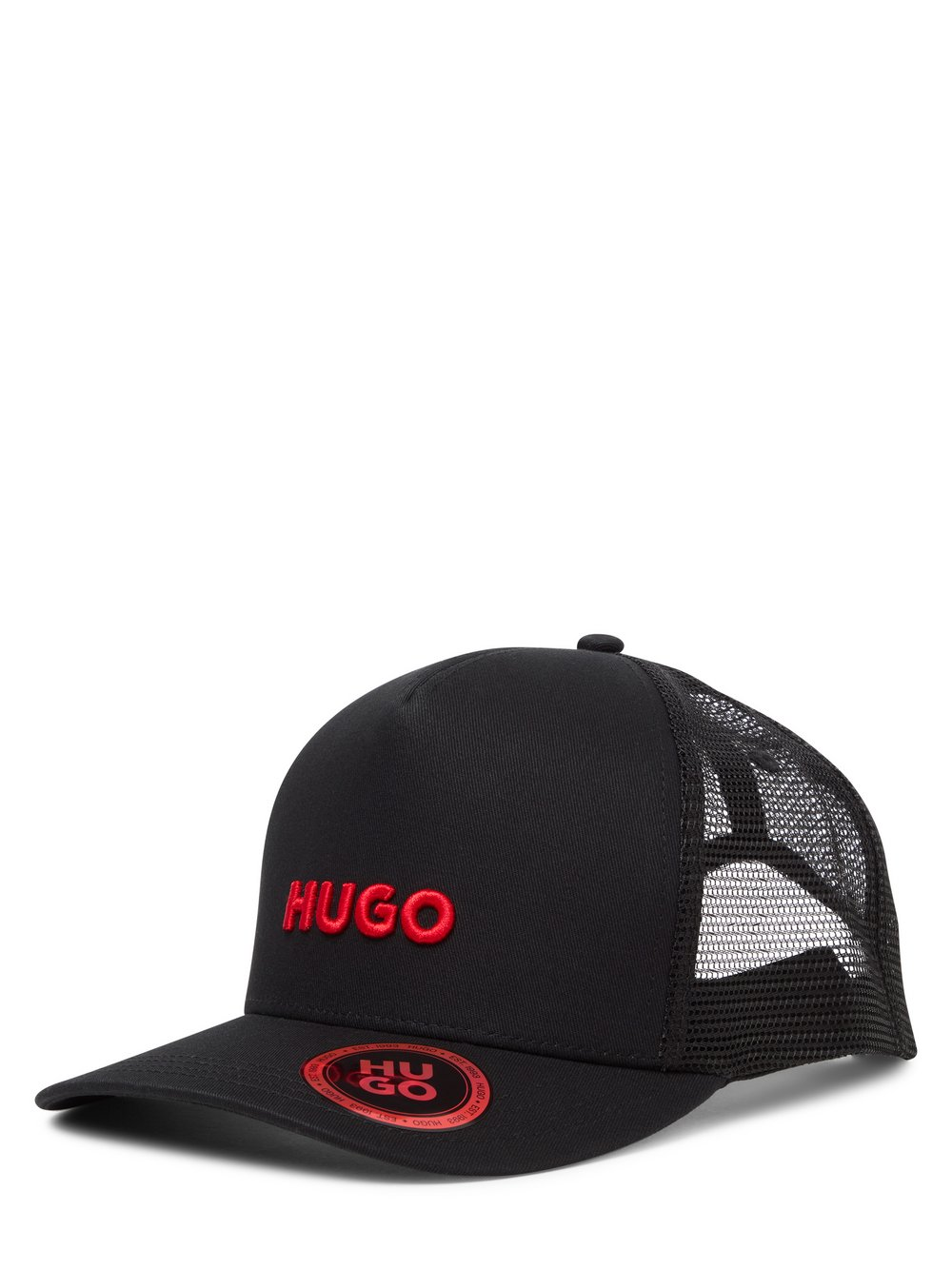 HUGO Czapka męska - Marsel Trucker Mężczyźni Bawełna czarny, ONE SIZE