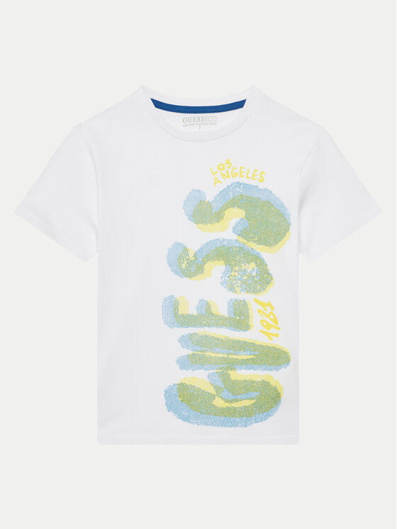 Guess T-Shirt L5GI12K8HM4 Biały Classic Fit