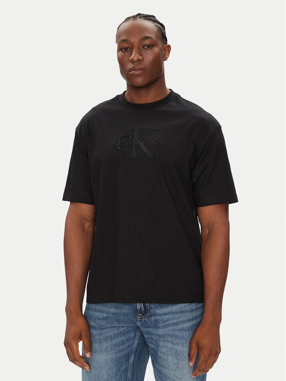 Calvin Klein Jeans T-Shirt Hero Monologo LV04RB295G Czarny Relaxed Fit