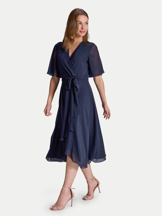Swing Sukienka koktajlowa 5AI10200 Granatowy Regular Fit