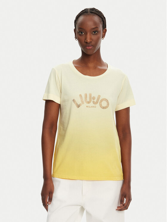 Liu Jo T-Shirt TA5267 JS923 M9114 Żółty Regular Fit