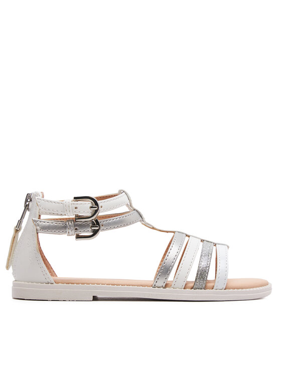 Geox Sandały J Sandal Karly Girl J7235D 054AJ C1Z1N S Biały