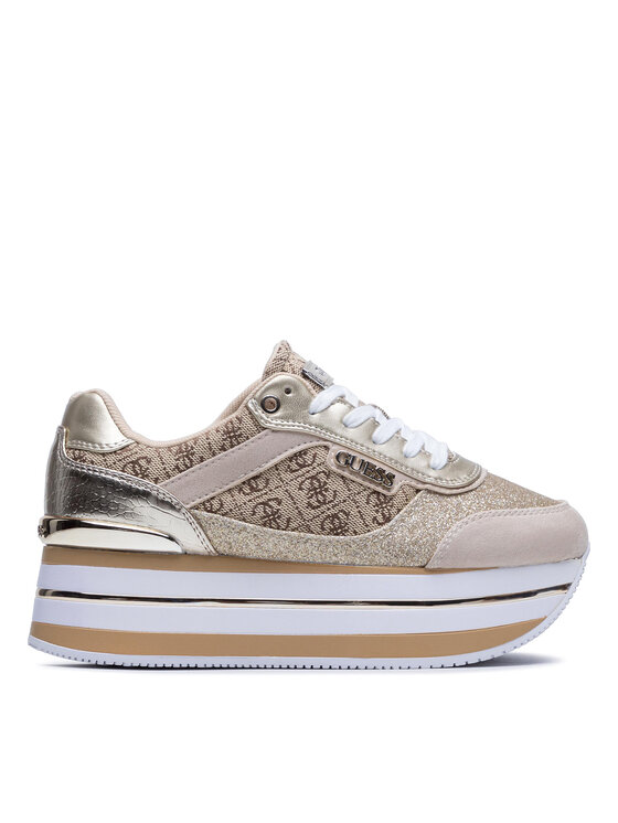 Guess Sneakersy Hansin2 FL5HNS FAL12 Złoty
