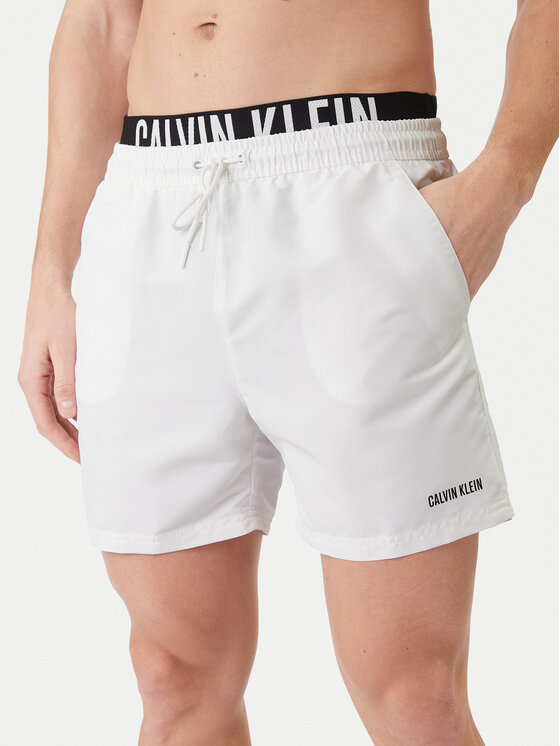 Calvin Klein Swimwear Szorty kąpielowe LV00N61015 Biały Regular Fit
