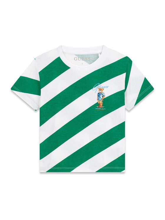 Guess T-Shirt N6GI05 K8HM4 Zielony Regular Fit