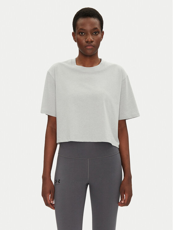 Under Armour T-Shirt Rival 1389721 Szary Loose Fit