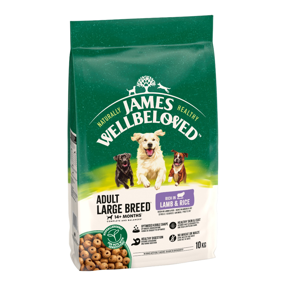 James Wellbeloved Adult Large Breed Dog Hypoallergenic, jagnięcina i ryż - 10 kg