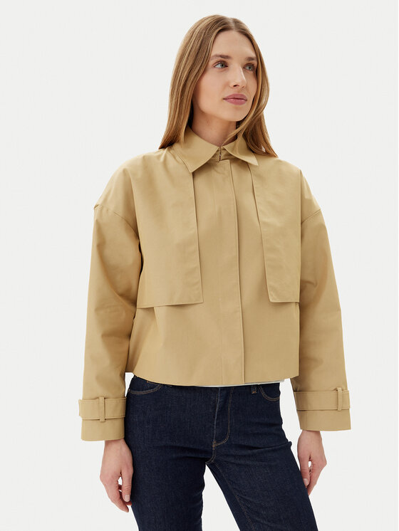 Calvin Klein Kurtka przejściowa K20K208379 Beżowy Relaxed Fit